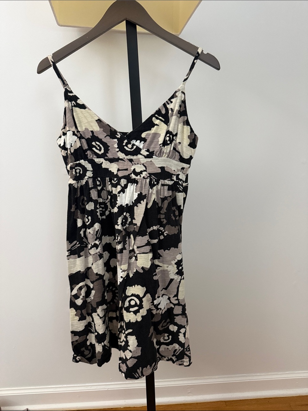Old Navy Black & Cream Floral Mini Dress